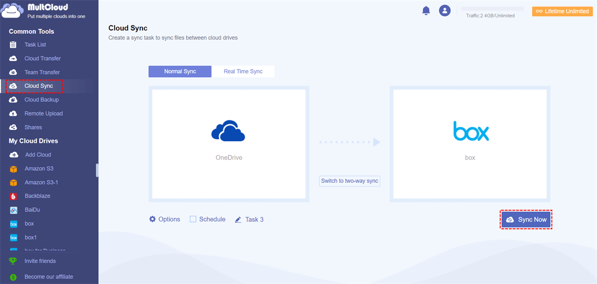 Sync OneDrive to Box