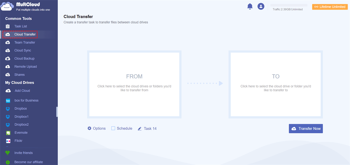 Send Files from Dropbox by Cloud Transfer