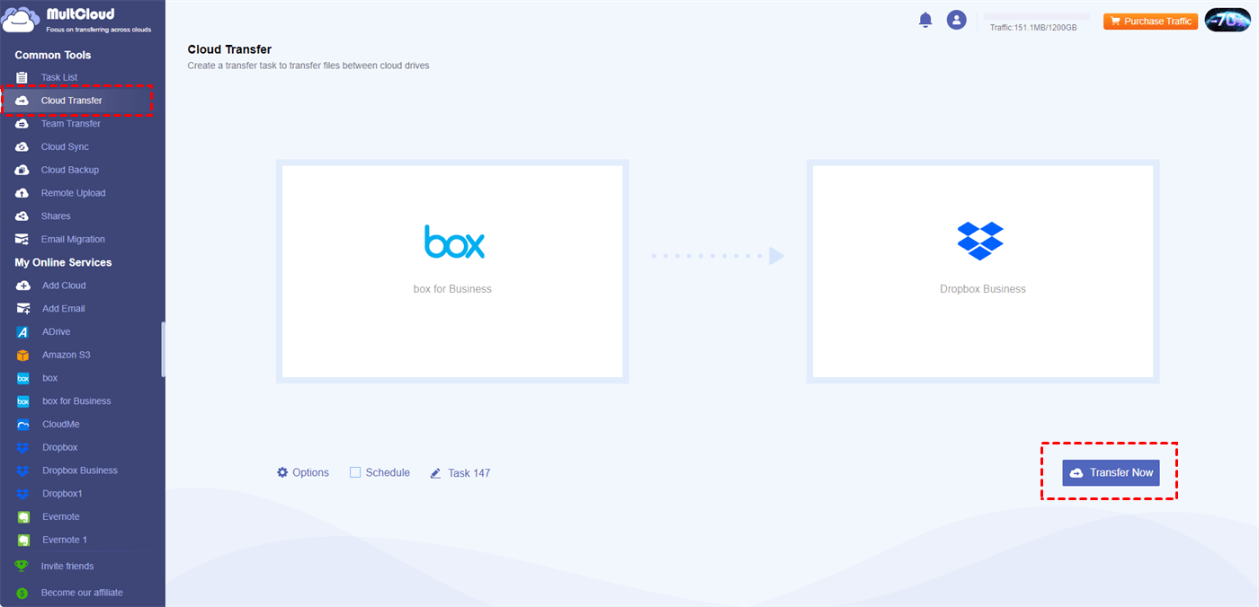 Transfer Box for Business to Dropbox for Business Transfer Box for Business to Dropbox for Business