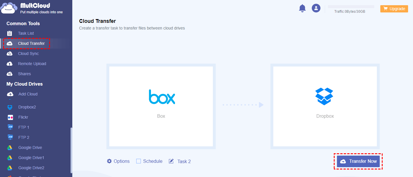 Transfer Box to Dropbox