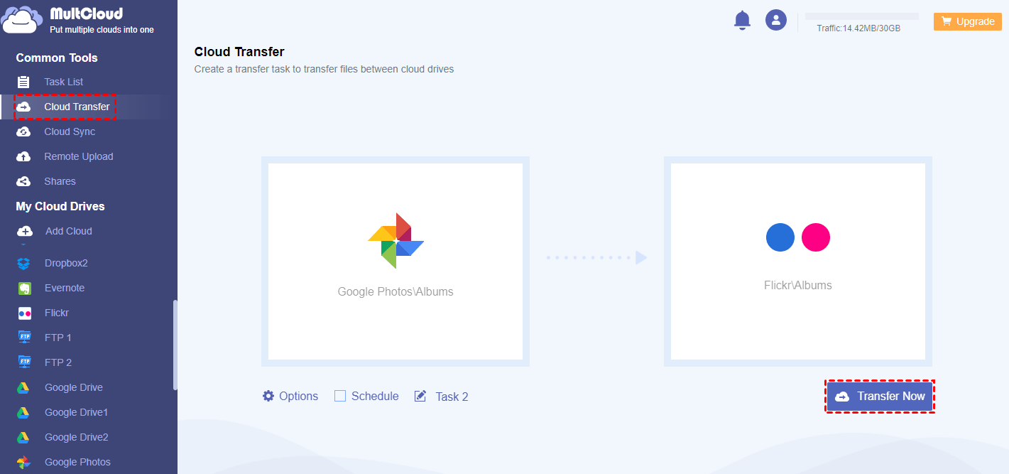 Transfer Google Photos to Flickr