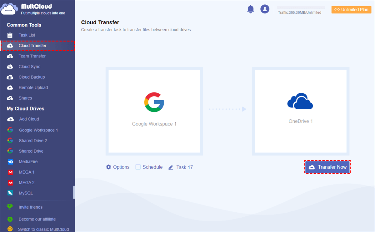 Google Workspace to OneDrive Migration with Cloud Transfer