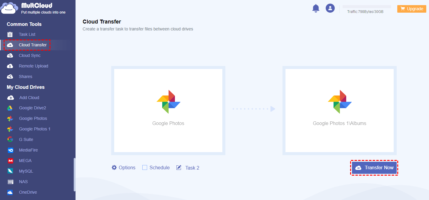 Transfer One Google Photos to Another