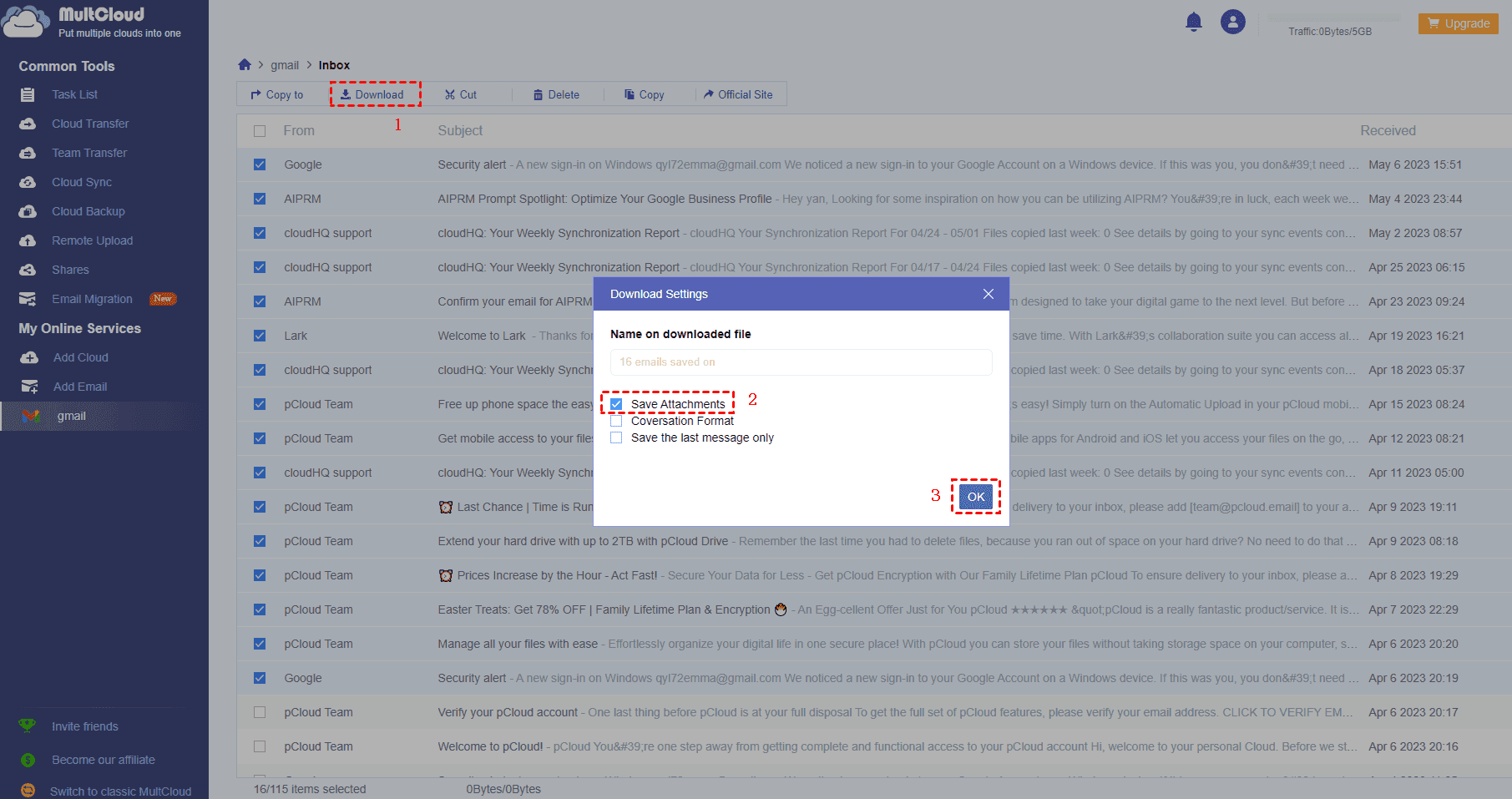 Download Gmail as PDF
