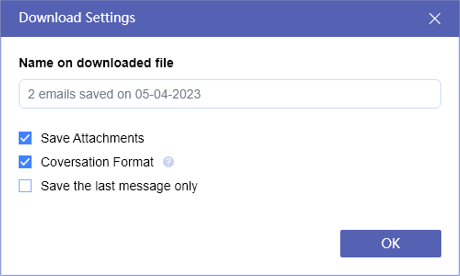 Gmail Download Settings