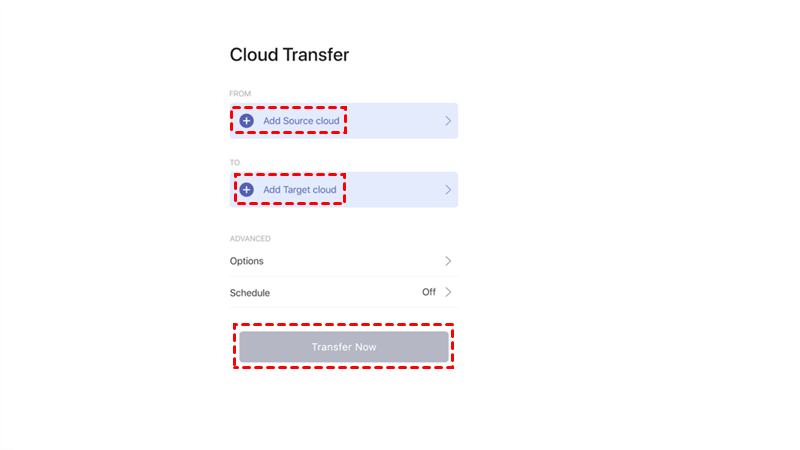 Transfer Dropbox to Google Drive on iPhone
