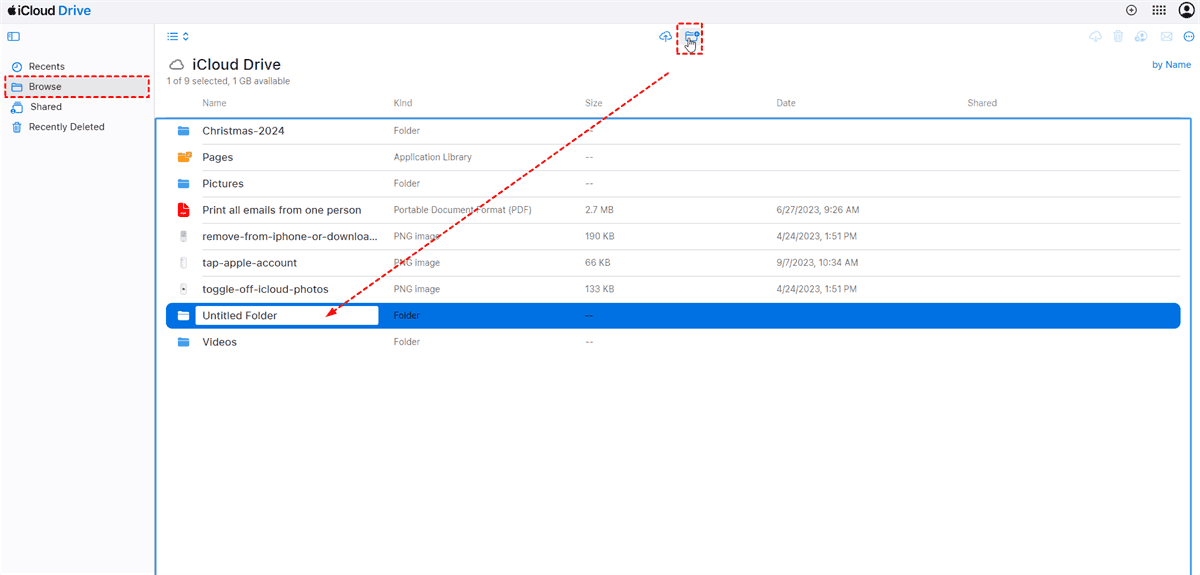 Add New Folder in iCloud Drive Add New Folder in iCloud Drive