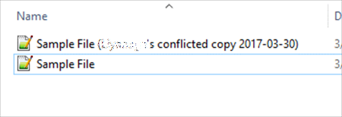 File with Conflicted Copy Label