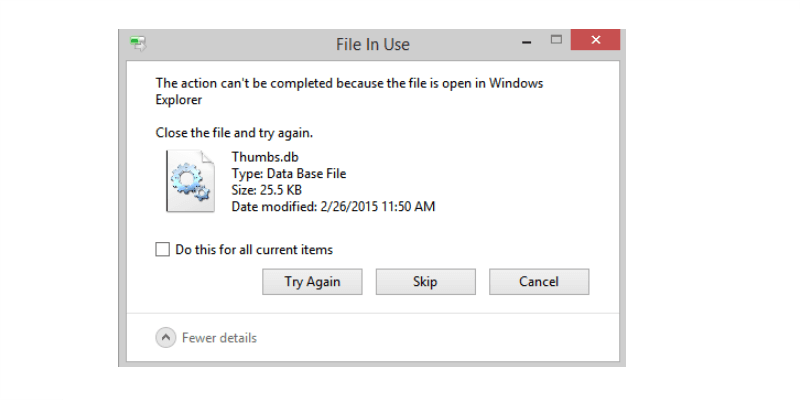 Dropbox File In Use