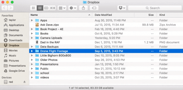 Drag and Drop Dropbox Files to iCloud Drive