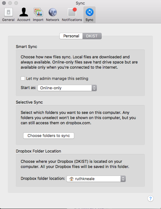 Choose Dropbox Folders to Sync