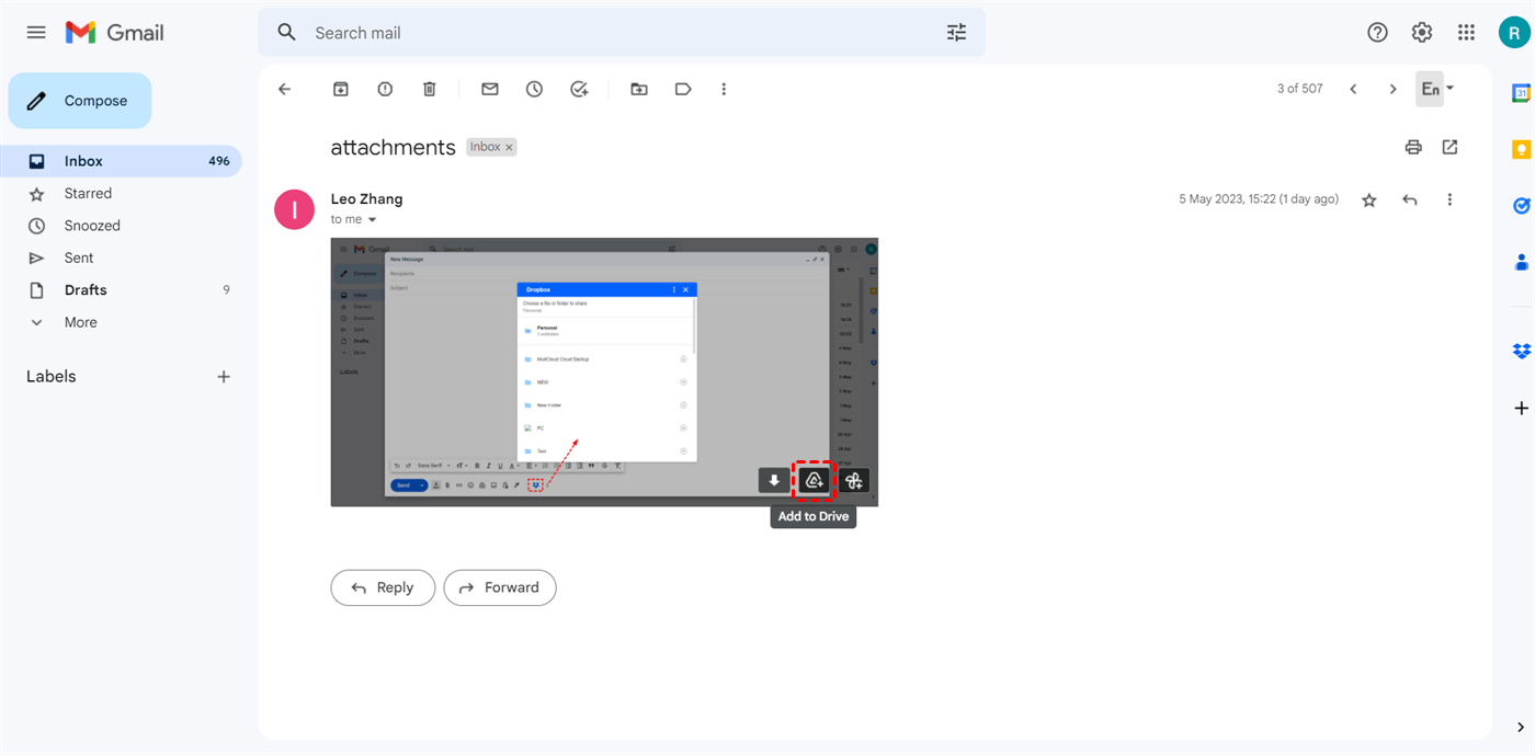 Save Attachments from Gmail to Google Drive