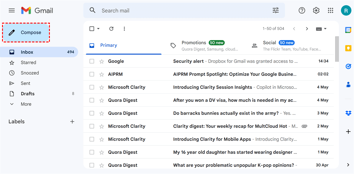 Compose a New Gmail