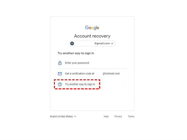 Try Another Way to Sign in to Gmail