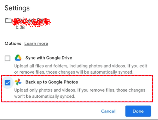 Backup Google Photos