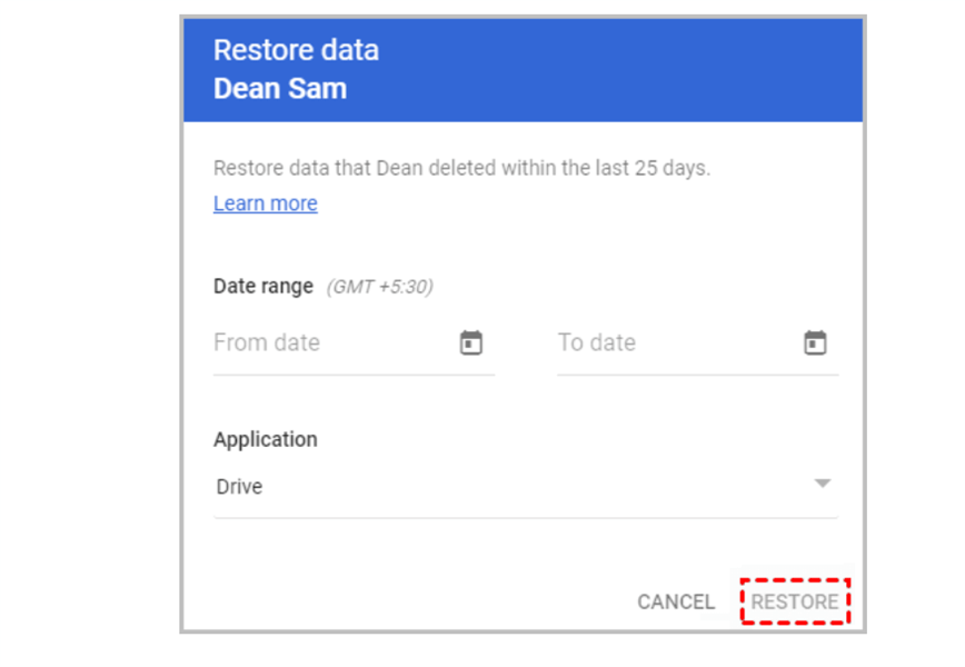 Restore Data