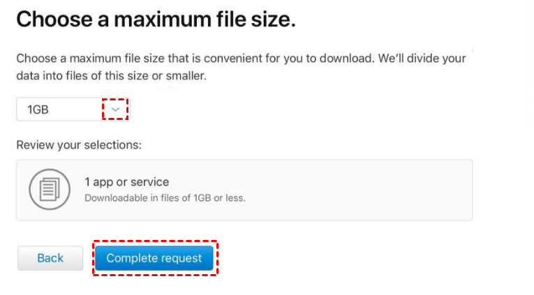 Choose a Maximum File Size