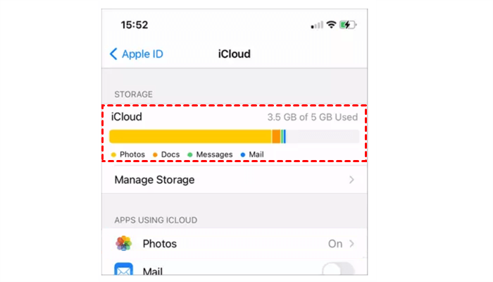 Check iCloud Storage