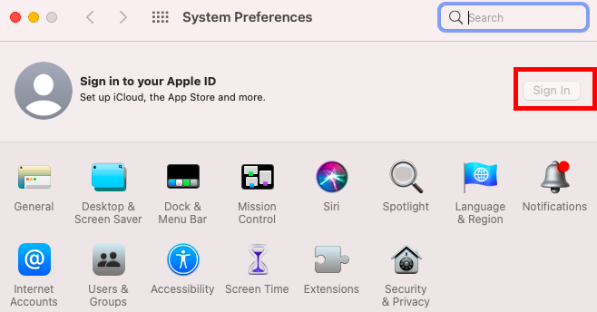 Sign in Your Apple ID on Mac