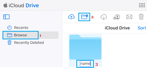 Create a New Folder on the iCloud Web