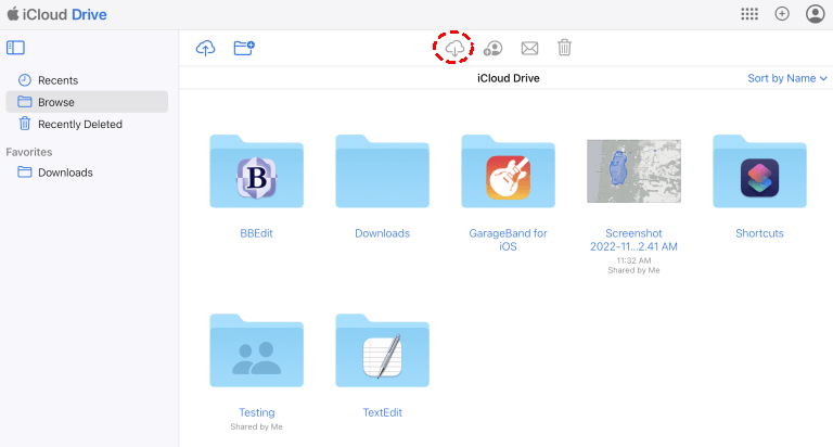 Upload iCloud Drive Files to Desktop