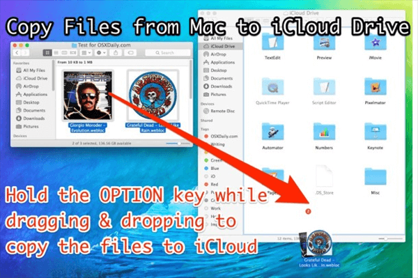 Copy Files to iCloud Drive on Mac