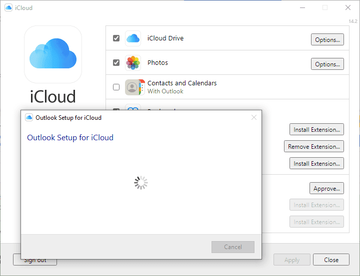 Outlook Setup for iCloud
