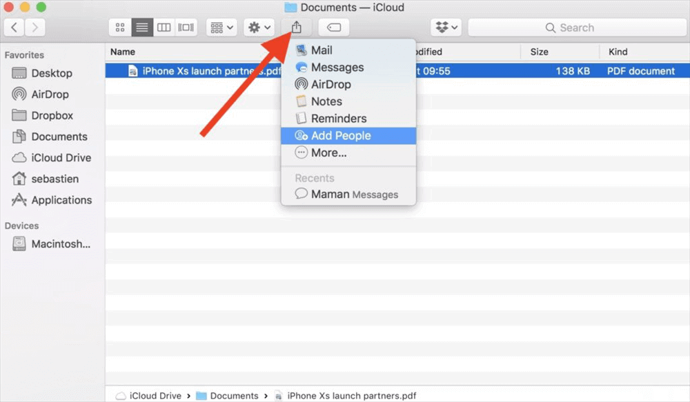 How to Share Documents on iCloud from Mac