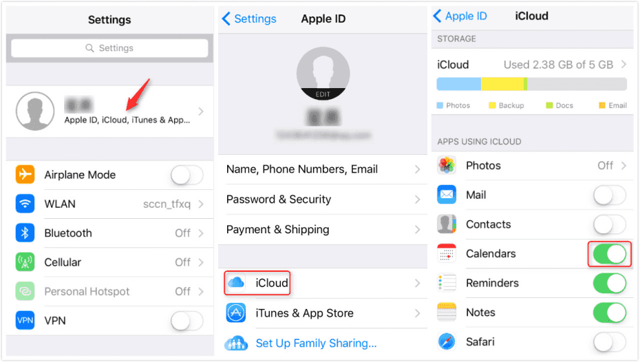Sync iCloud with iPhone