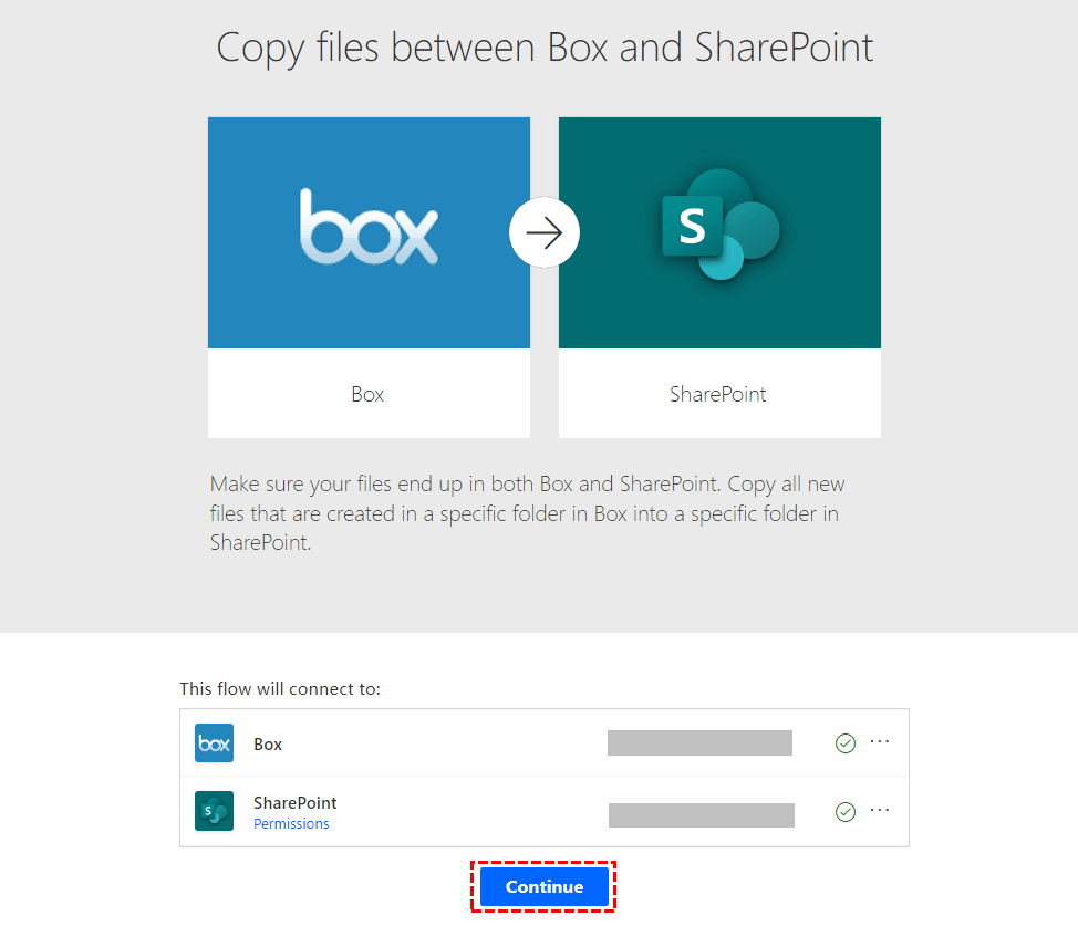 This Flow Will Connect to Box and SharePoint