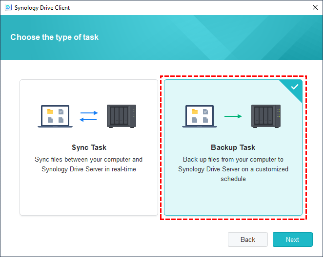 Synology Drive Client Backup Task