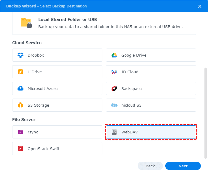 Select WebDAV Select WebDAV