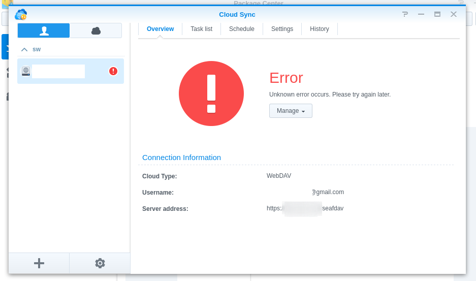 Synology Cloud Sync Not Working