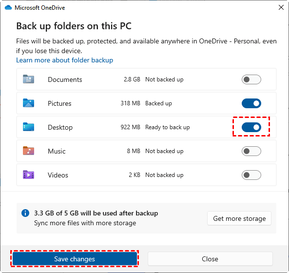 Choose Folder to Backup