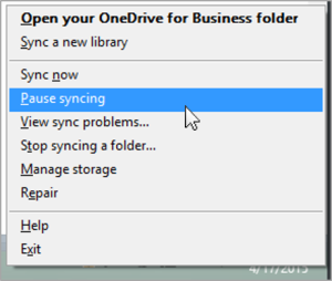 Pause Syncing