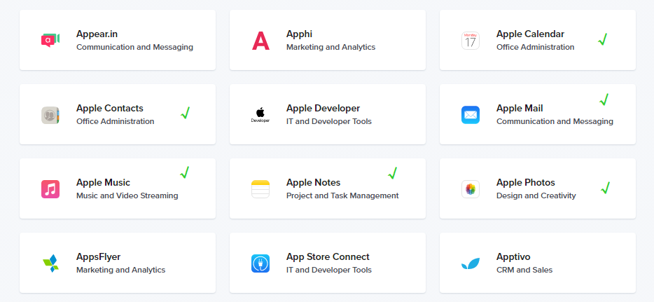 Apple Apps Supported on Shift