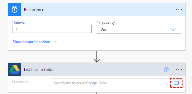Select a Google Drive Folder