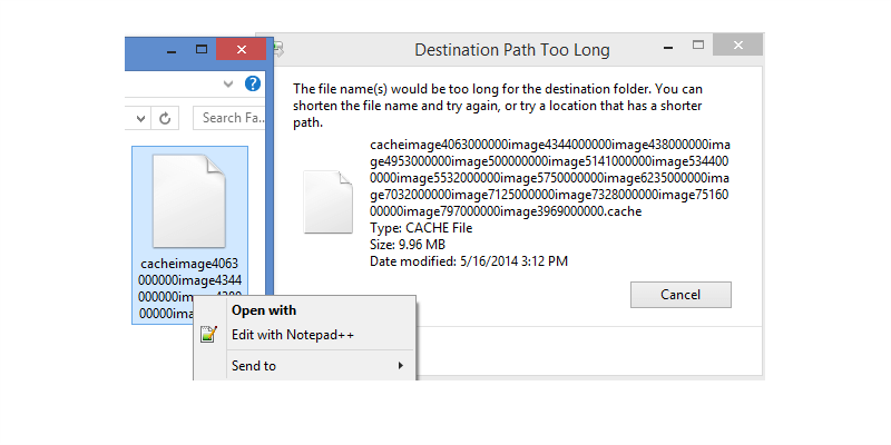 Dropbox File Name Too Long