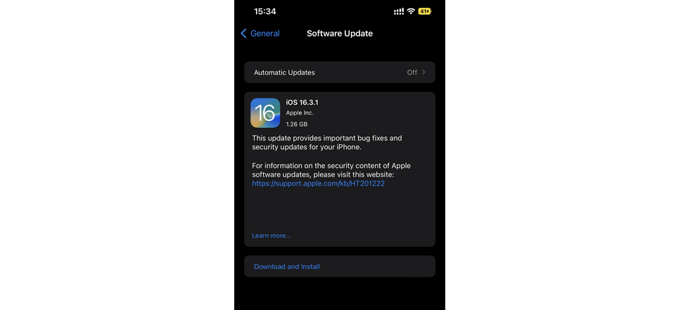 Update iOS Version