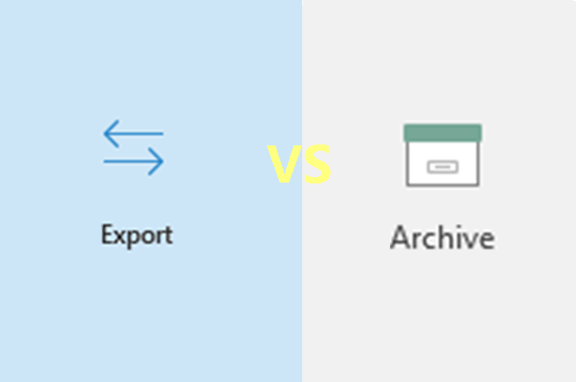 What is the Difference between Export and Archive in Outlook