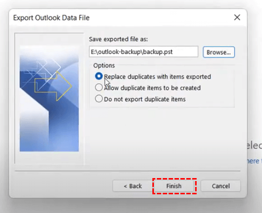 Outlook Save Emails to Local Folder by Exporting