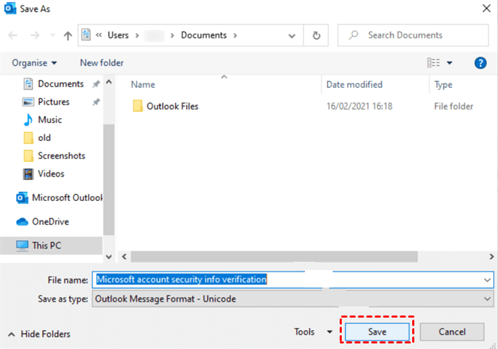 Locate Outlook Files