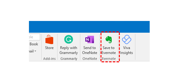 Click the Evernote Icon