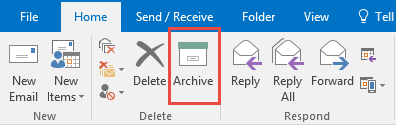 Click on the Archive Button