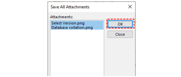 Select Attachments to Save