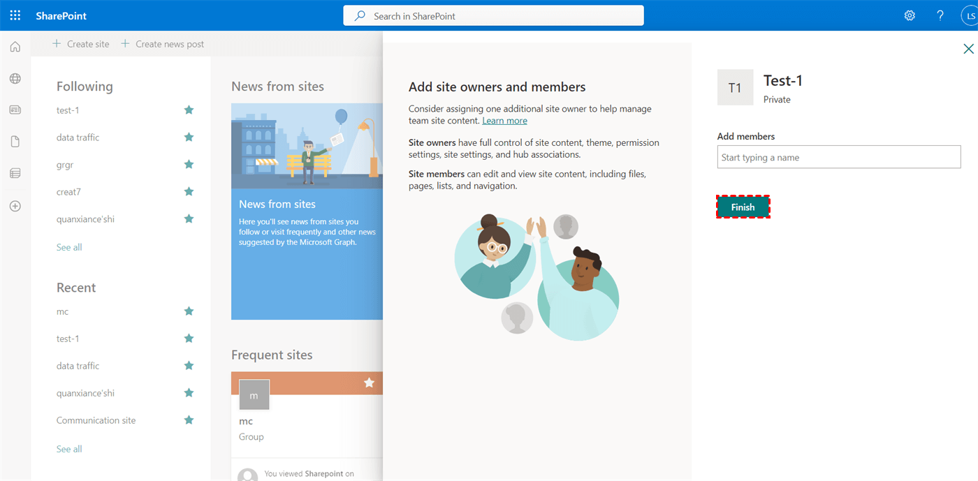 Add Members to a New SharePoint Site