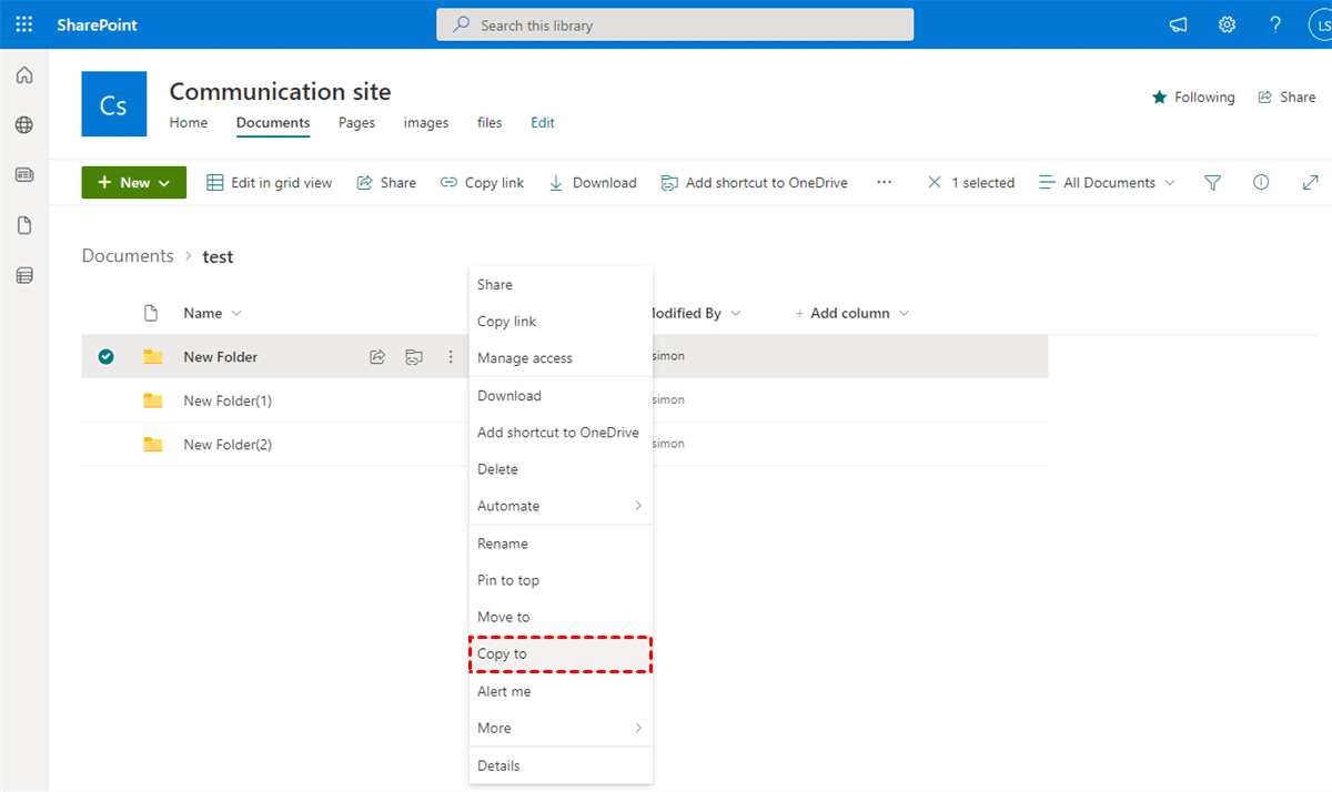 Select Data to Link from SharePoint Online