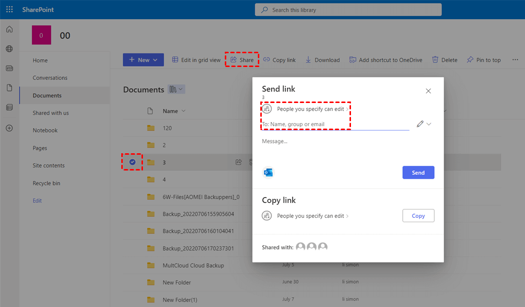 SharePoint File Sharing with External Users through Link