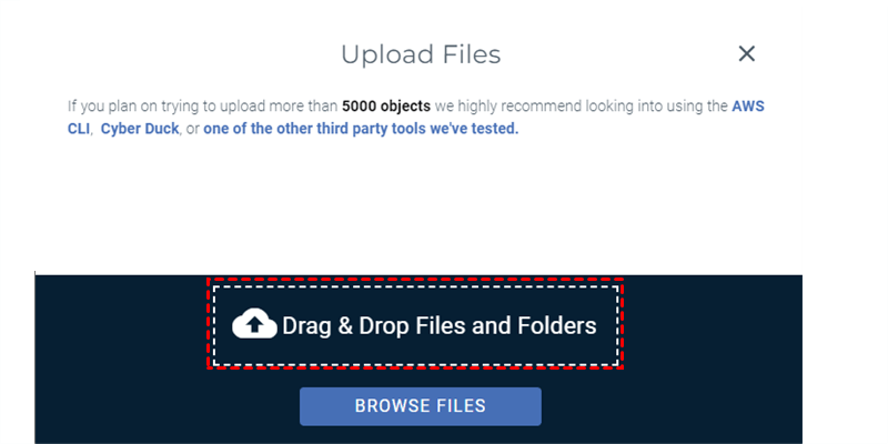 Drag and Drop Files to Wasabi