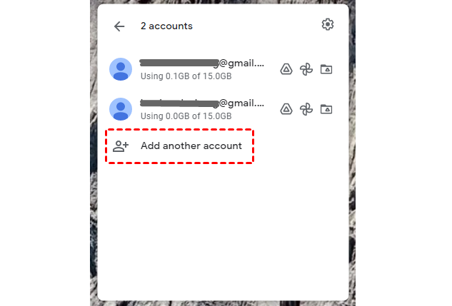 Add Account in Google Drive Desktop App
